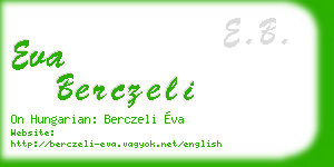 eva berczeli business card