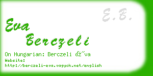 eva berczeli business card